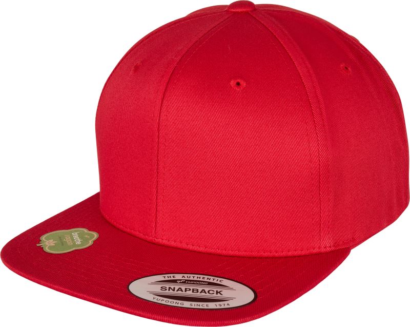 Levně 6 panelová Snapback bio kšiltovka - red