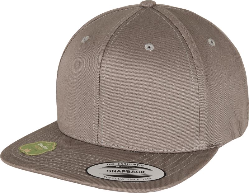 Levně 6 panelová Snapback bio kšiltovka - pale grey