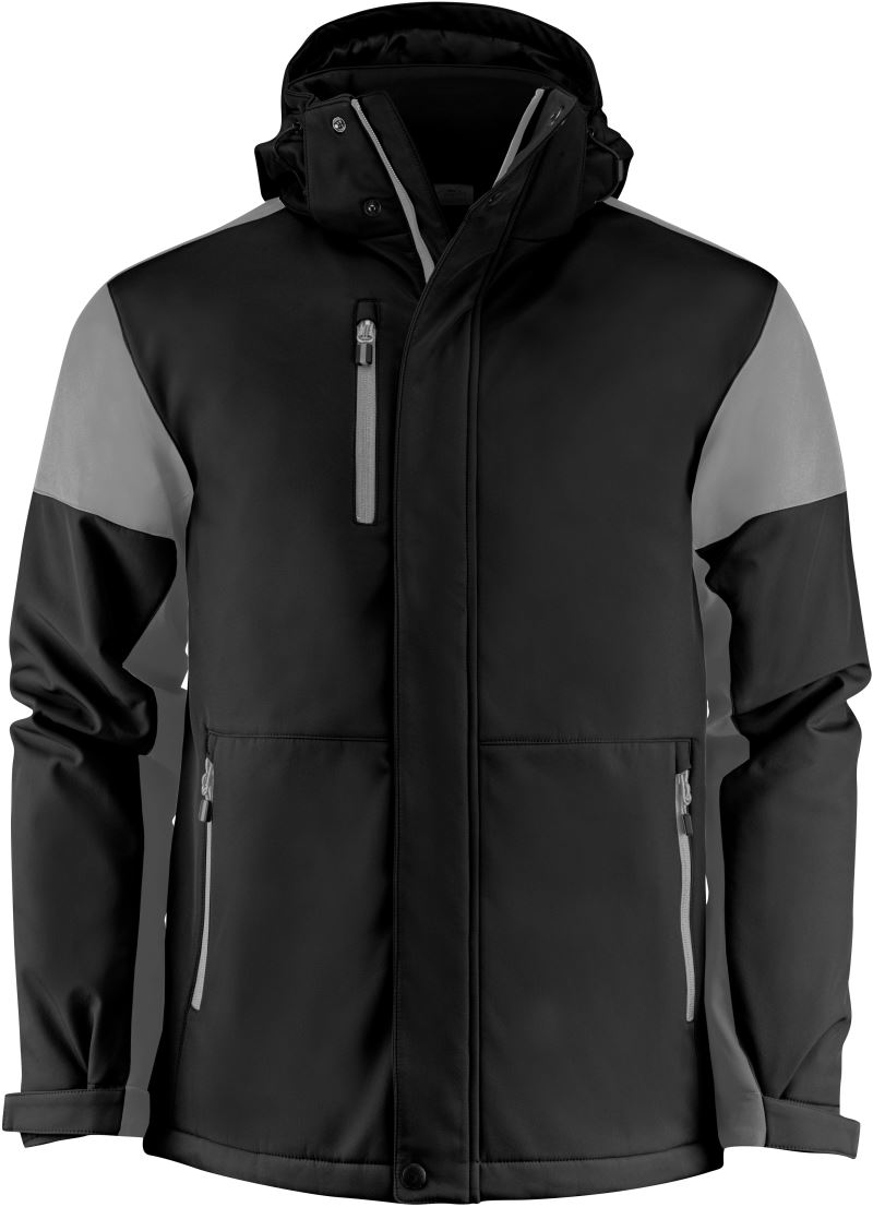 Levně Pánská zimní softshellová bunda - black/anthracite