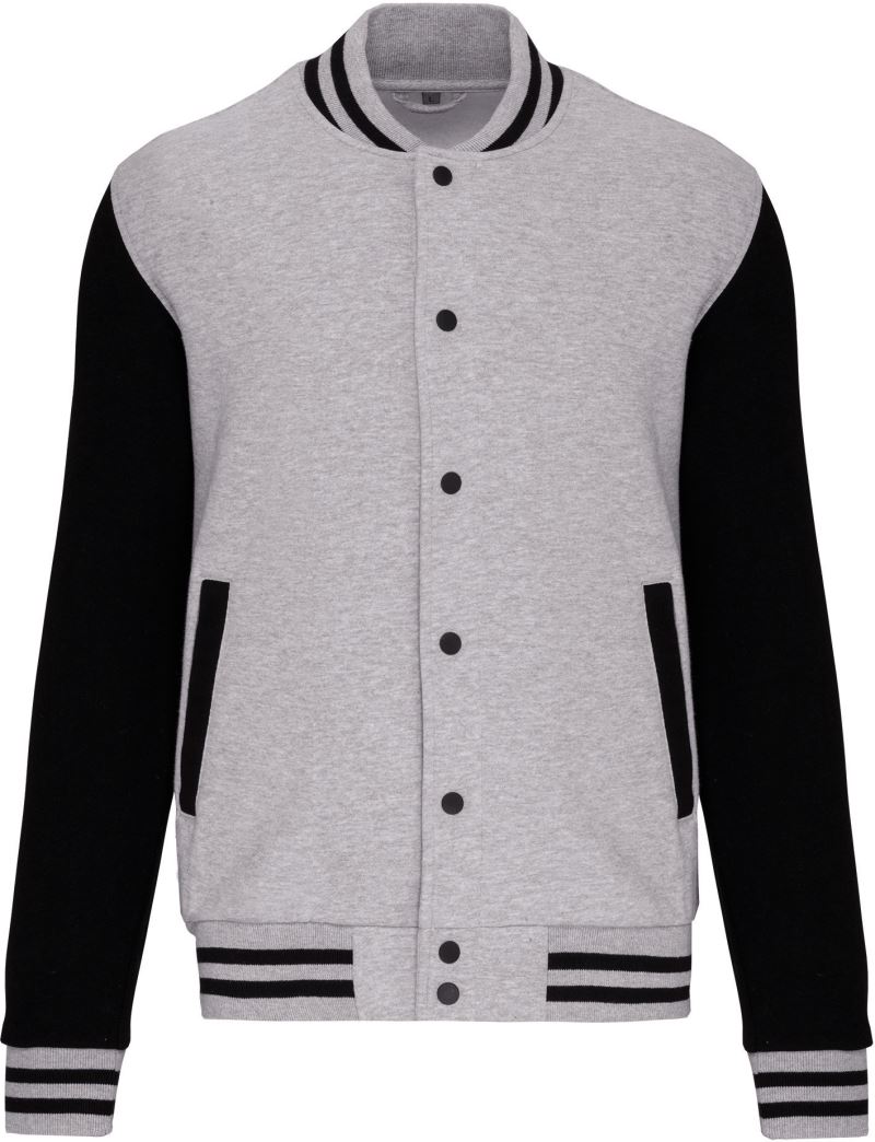Levně Unisex college bunda "Teddy" - oxford grey/black