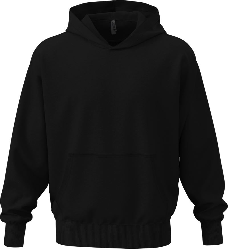 Levně Těžká oversize unisex mikina s kapucí - black