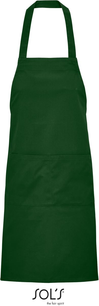 Levně Bio zástěra s laclem - bottle green