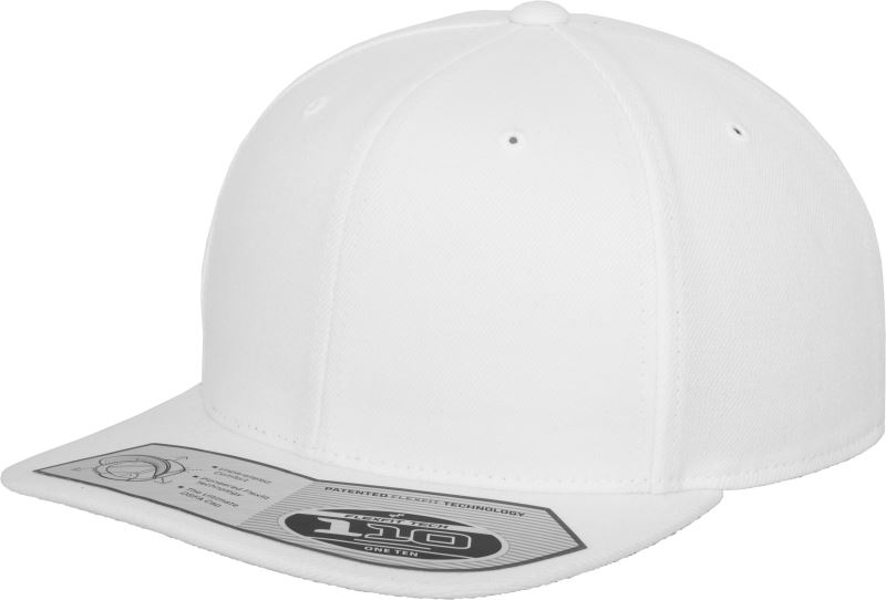 Levně 6 panelová kšiltovka "Fitted Snapback" - white