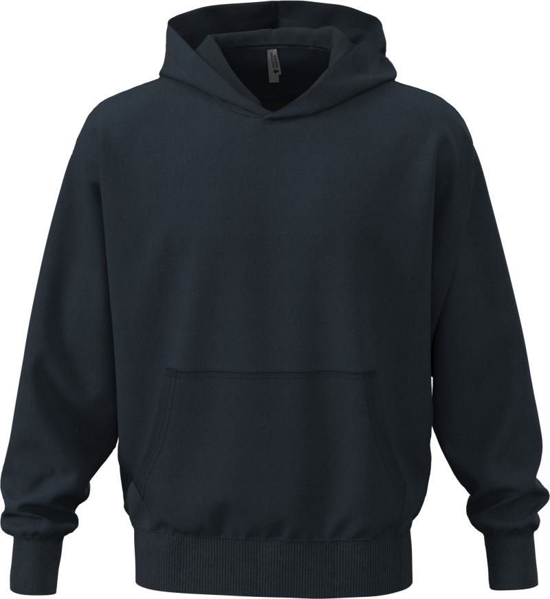 Levně Těžká oversize unisex mikina s kapucí - midnight navy