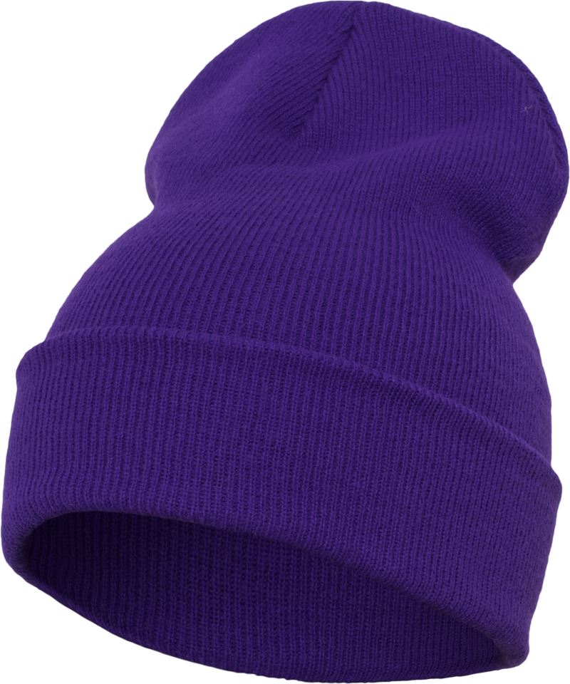 Levně Dlouhá pletená čepice - purple
