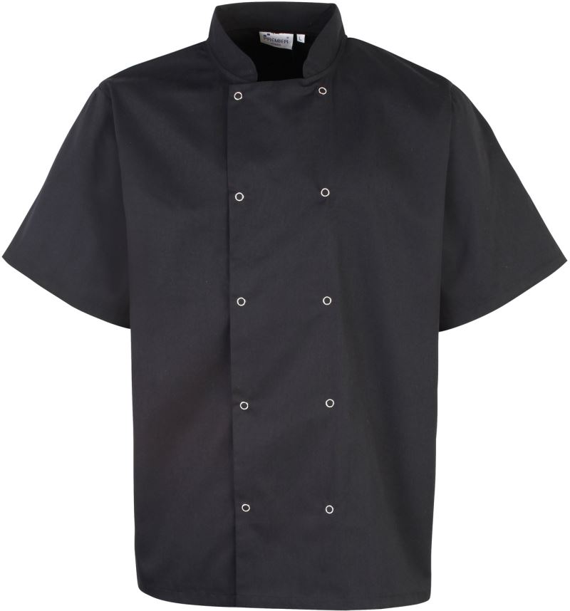 Kuchařský rondon s krátkým rukávem - black