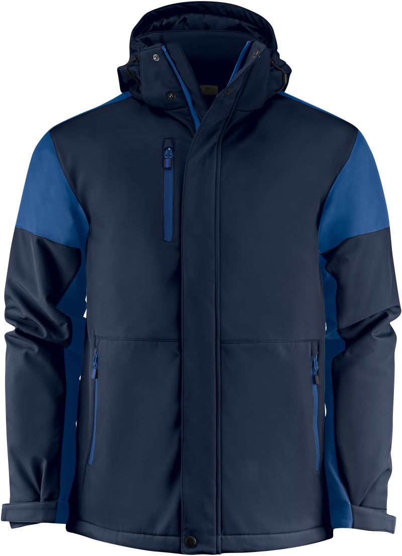 Levně Pánská zimní softshellová bunda - navy/cobalt