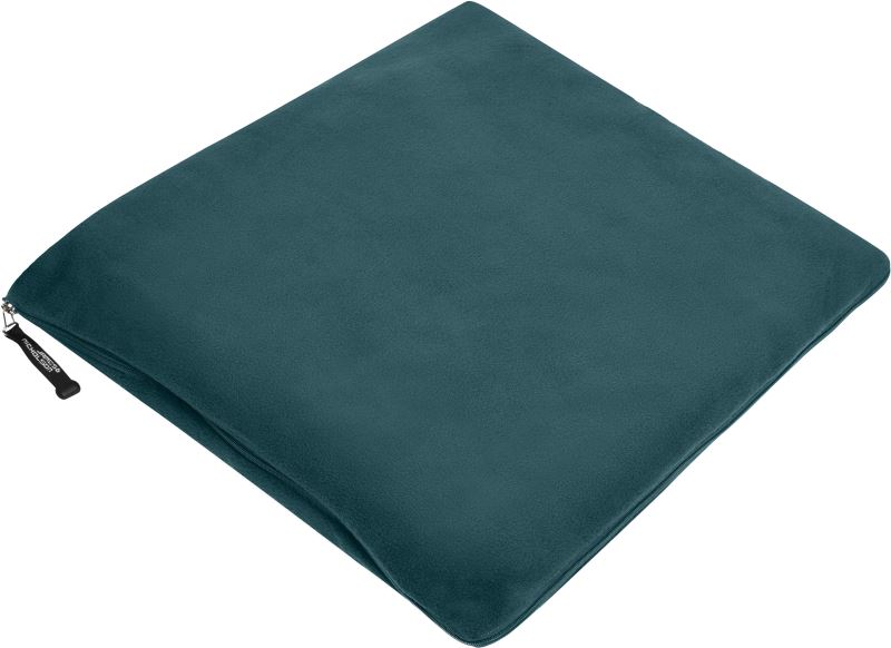 Levně Fleecová deka a polštářek v jednom - dark green