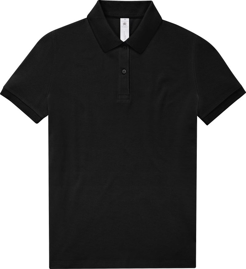 Dámské piqué polo z těžké bavlny - black