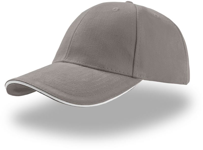 Levně 6 panelová kšiltovka "Liberty Sandwich" - grey/white
