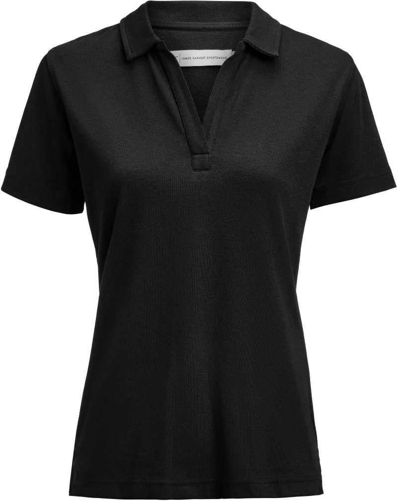 Dámské piqué polo z těžké bavlny - black