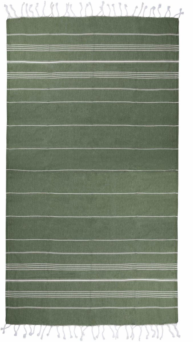 Levně Hamam ručník "Sultan" - olive green/white