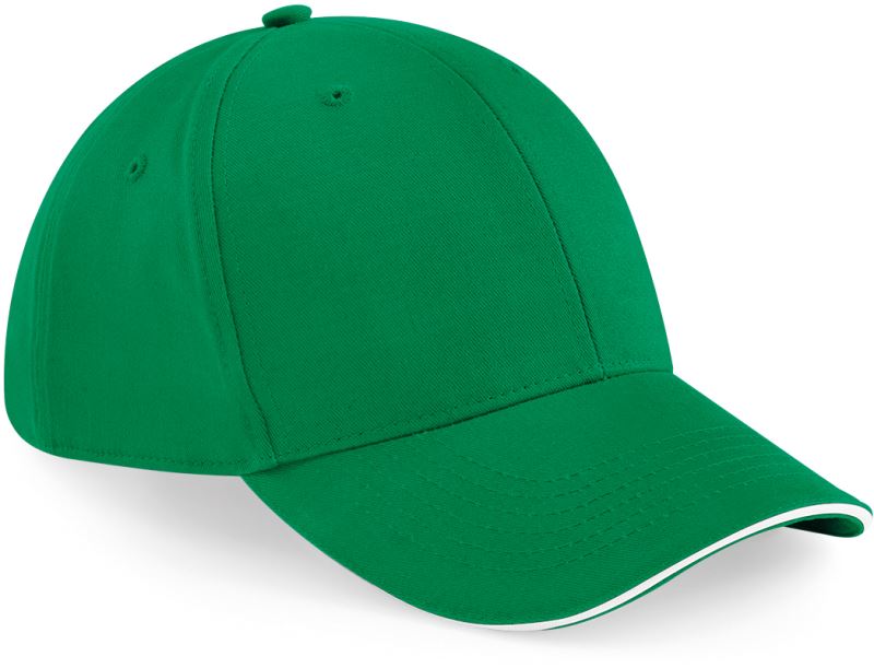 Levně 6 panelová sandwich kšiltovka "Athleisure" - kelly green/white