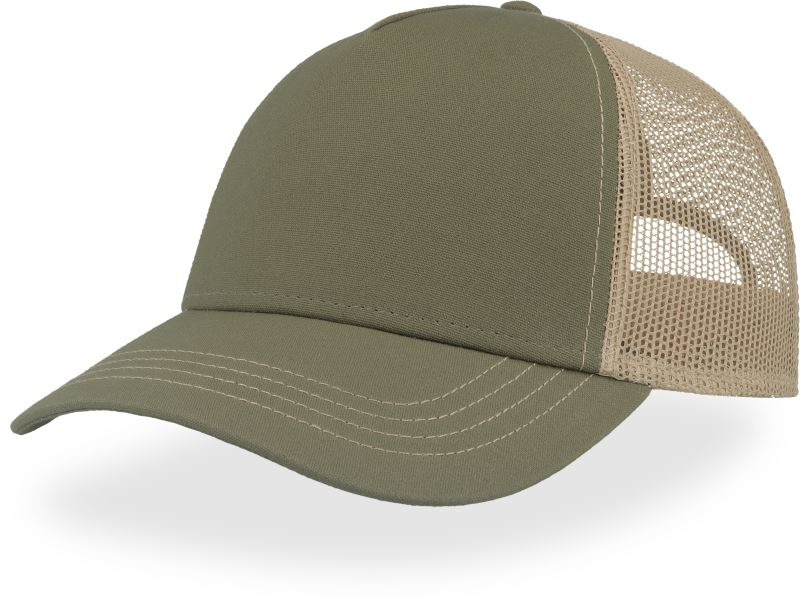 Levně 5 panelová Trucker kšiltovka - olive/khaki