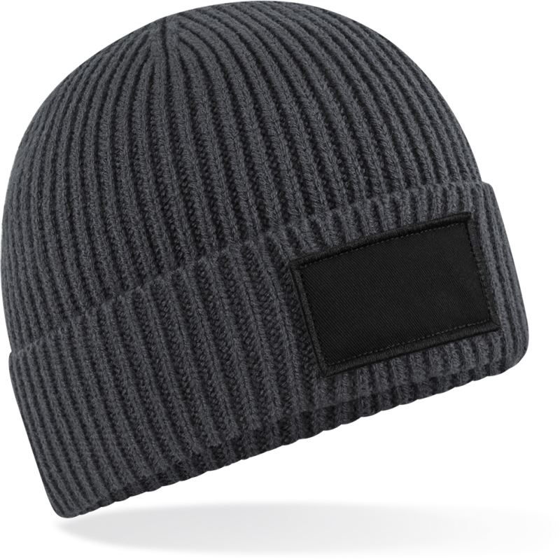 Levně Čepice Patch "Fashion" - graphite grey/black