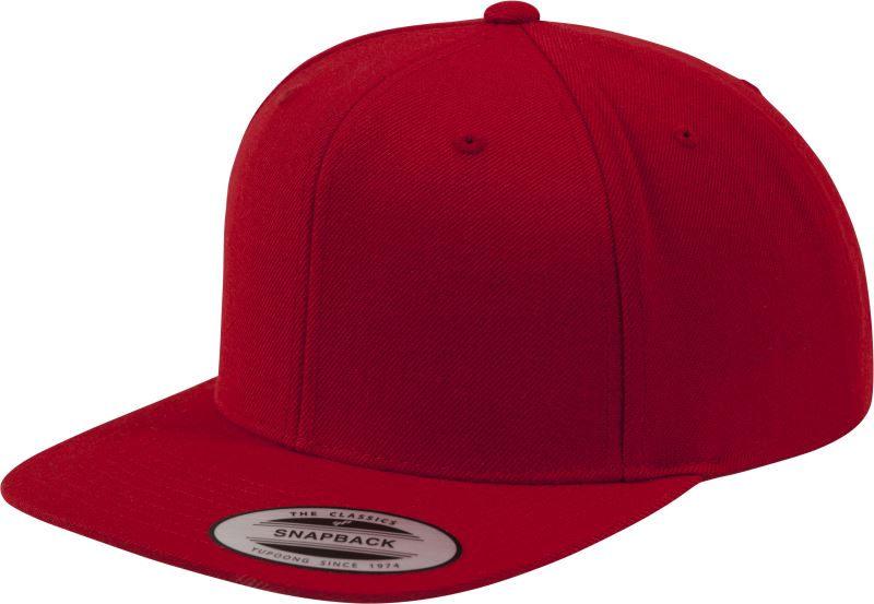 Levně 6 panelová Snapback kšiltovka - red/red