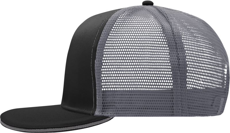 Levně 6 panelová Pro síťovaná sandwich kšiltovka - black/charcoal