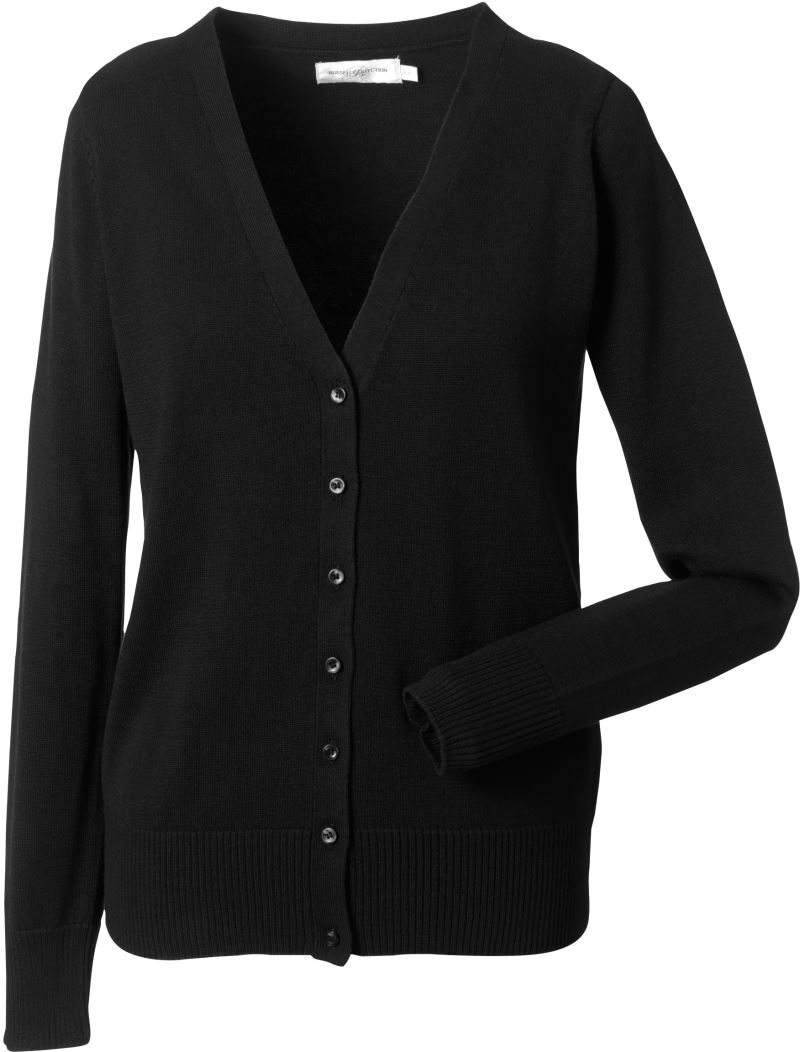 Levně Dámský pletený cardigan s výstřihem do V - black
