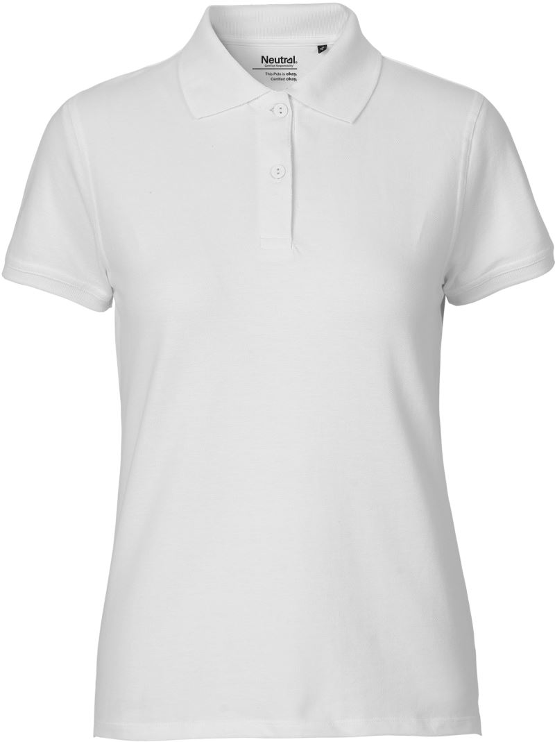 Dámské piqué polo z bio bavlny - white
