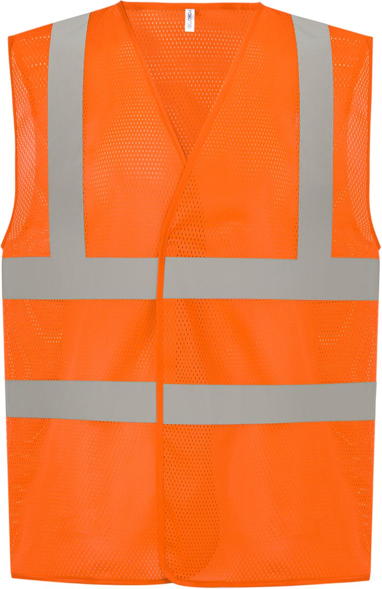 Hi-Vis síťovaná bezpečnostní vesta - hi vis orange