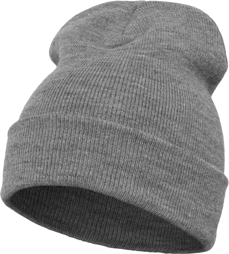 Dlouhá pletená čepice - heather grey