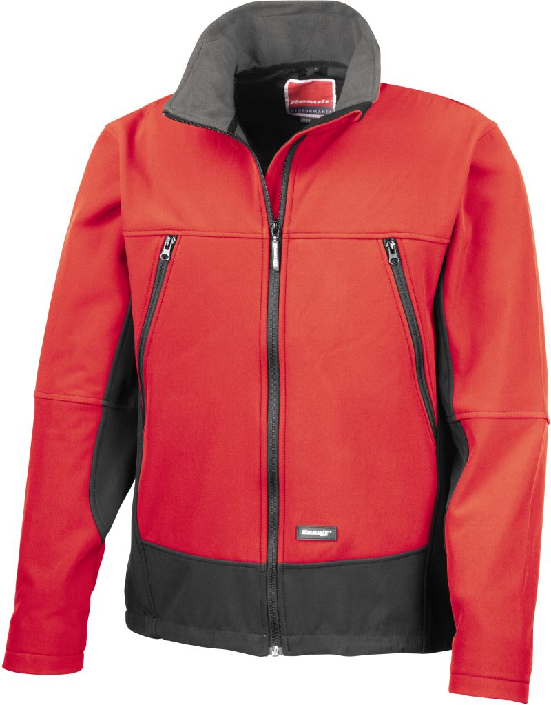 Levně 3-vrstvá softshellová bunda - red/black