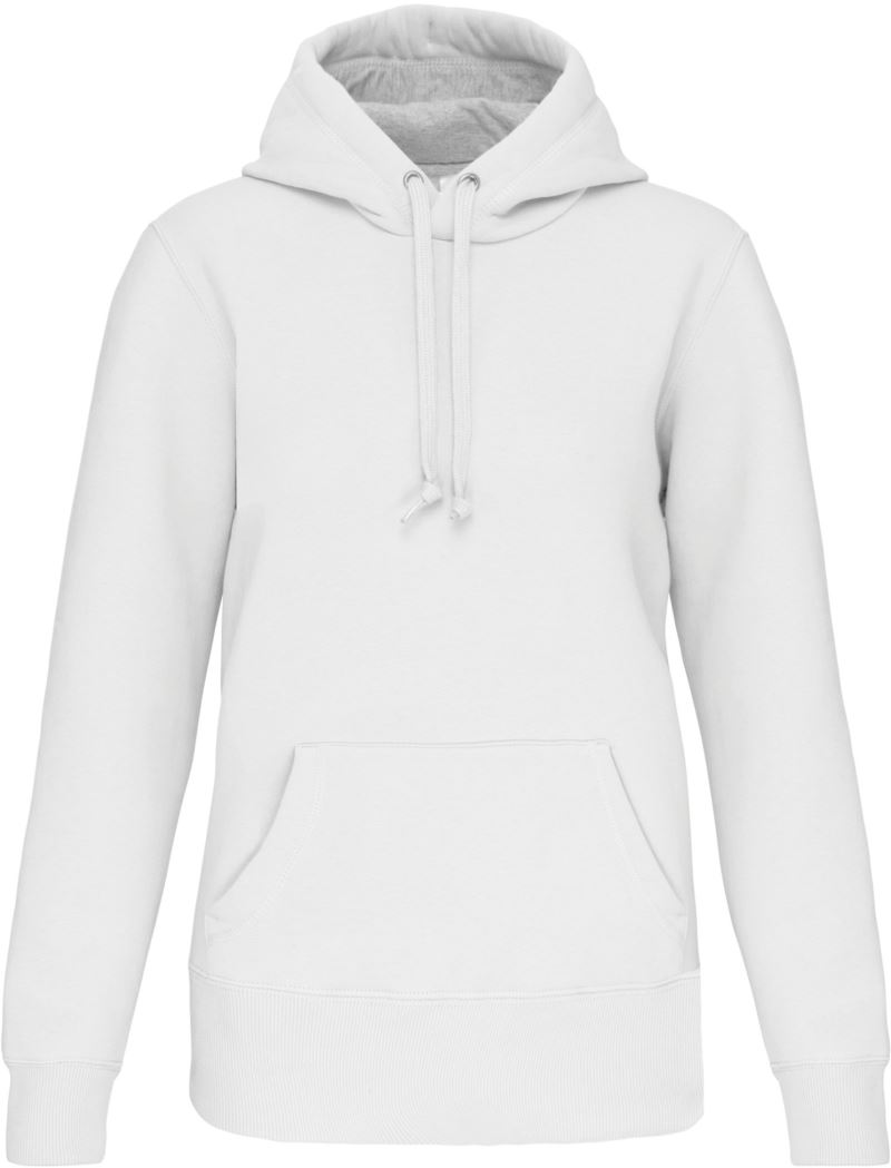 Mikina s kapucí z těžké bavlny - white