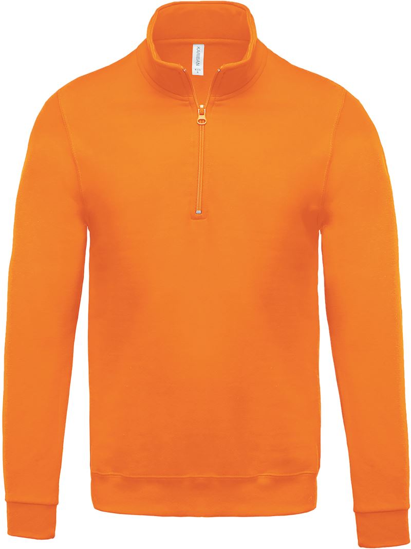 Levně Mikina s 1/4 zipem - orange