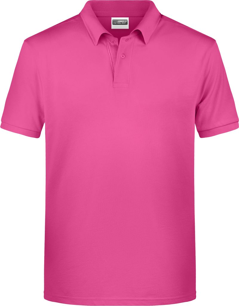 Levně Pánské piqué polo z bio bavlny - pink
