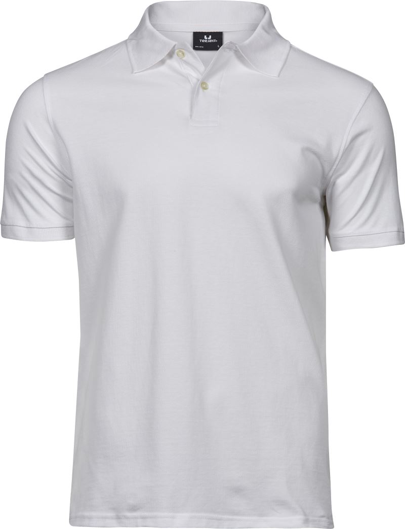 Levně Piqué polo z těžké bavlny - white