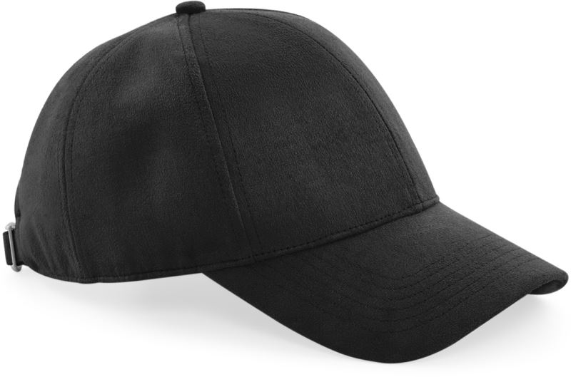 Levně 6 panelová kšiltovka "Faux Suede" - black