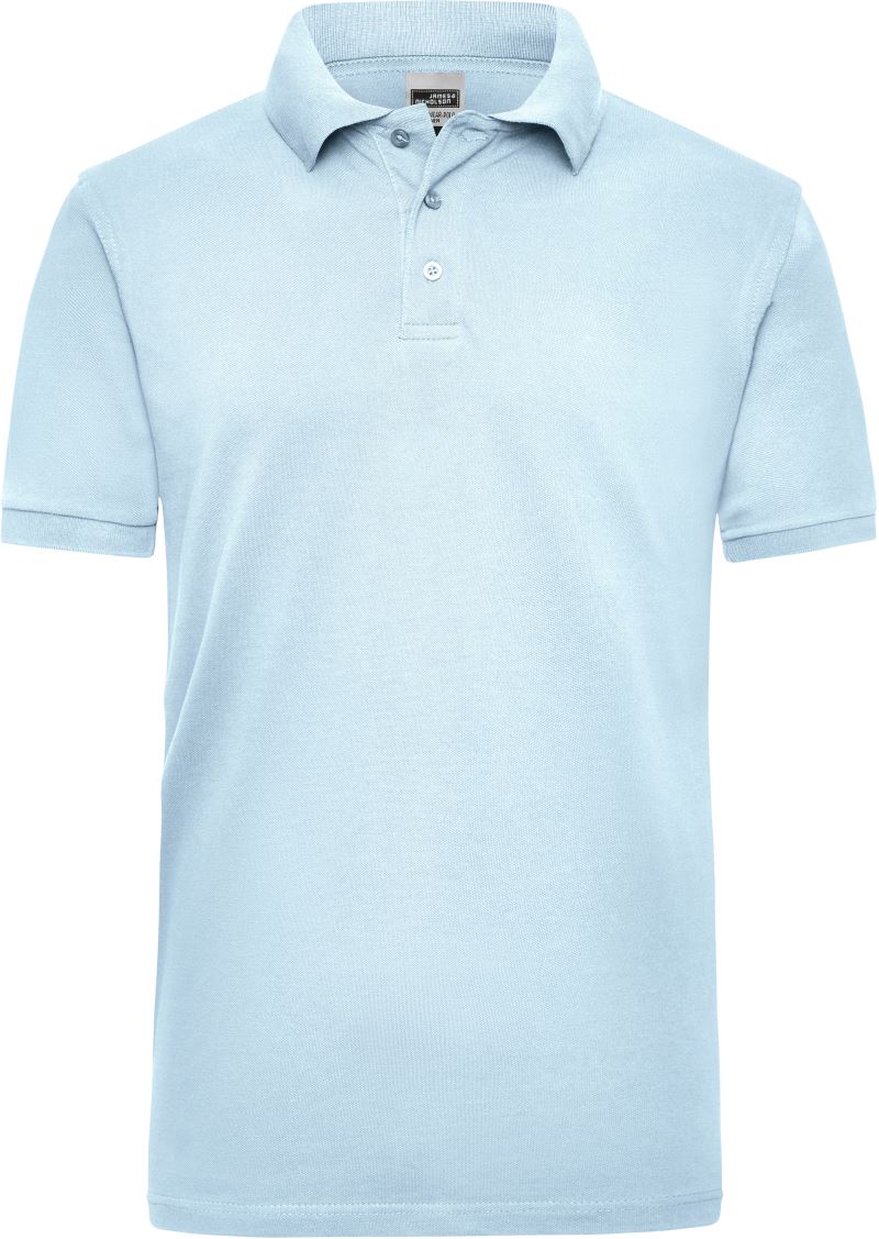 Levně Pánské pracovní piqué polo z těžké bavlny - light blue