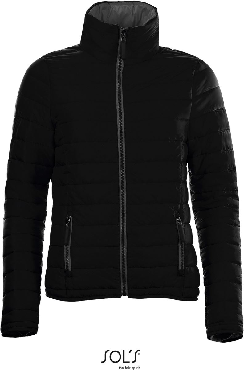 Levně Lehká dámská prošívaná bunda - black