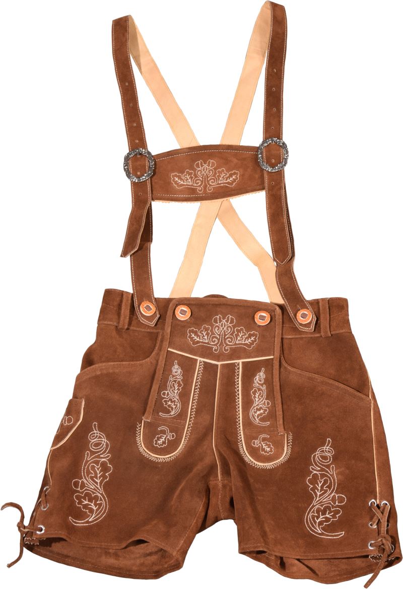 Levně Dámské kožené kalhoty, krátké - light brown