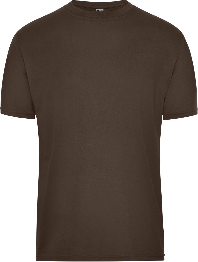 Levně Pánské pracovní tričko z bio bavlny - Solid - brown
