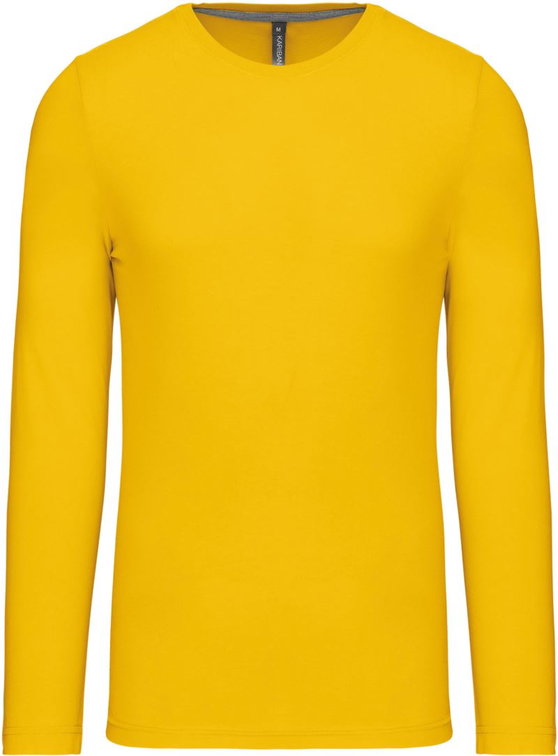 Levně Pánské tričko s dlouhým rukávem - yellow