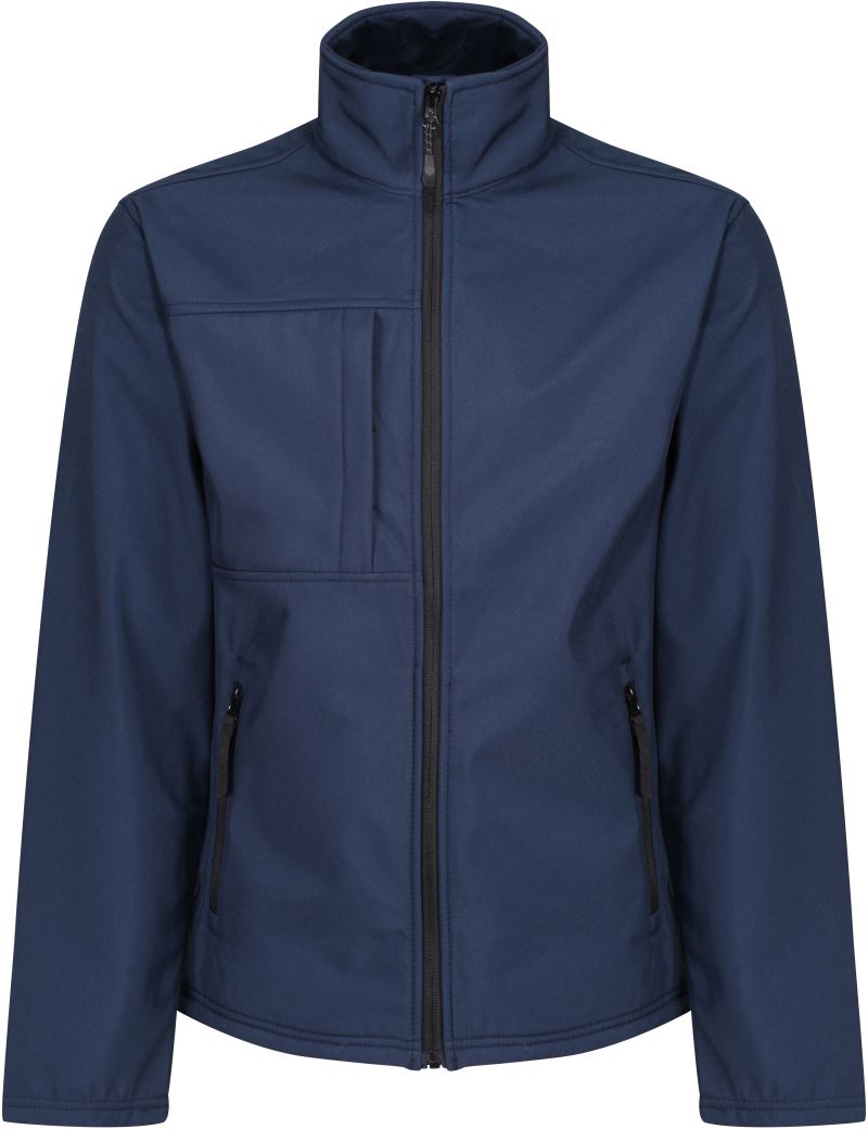 Levně Pánská 3-vrstvá softshellová bunda "Octagon II" - navy/seal grey