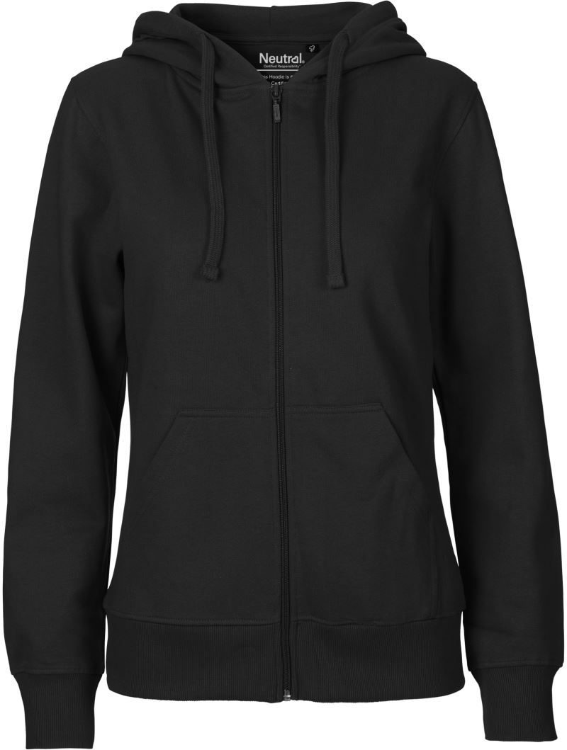 Levně Dámská mikina s kapucí z bio bavlny - black
