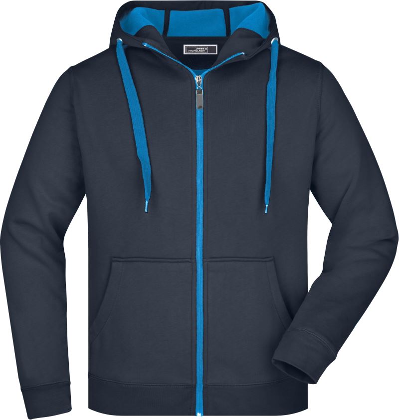 Levně Pánská mikina Doubleface - navy/aqua