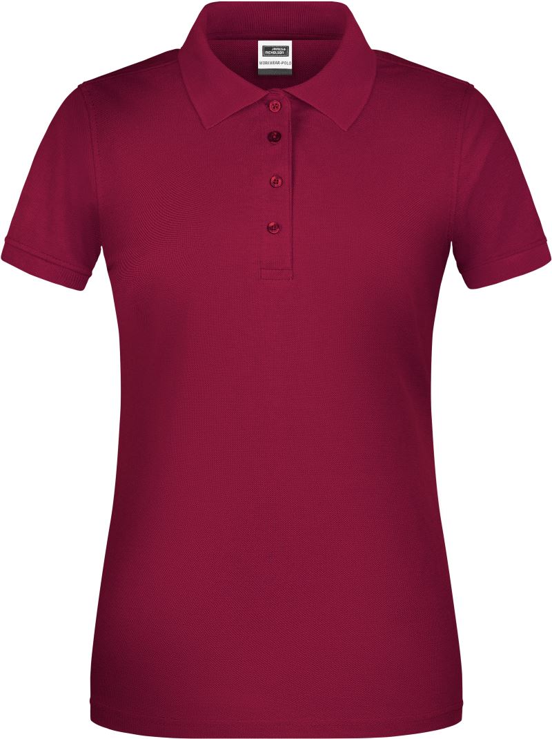Levně Dámské pracovní bio piqué polo - wine