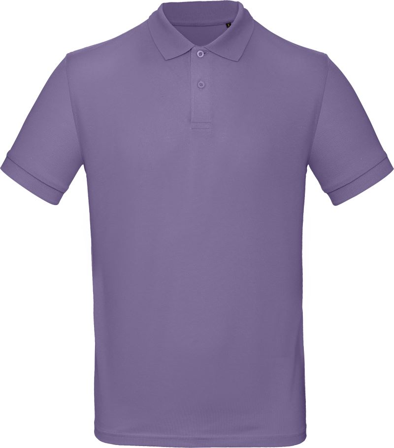 Levně Pánské piqué polo z bio bavlny - millennial lilac