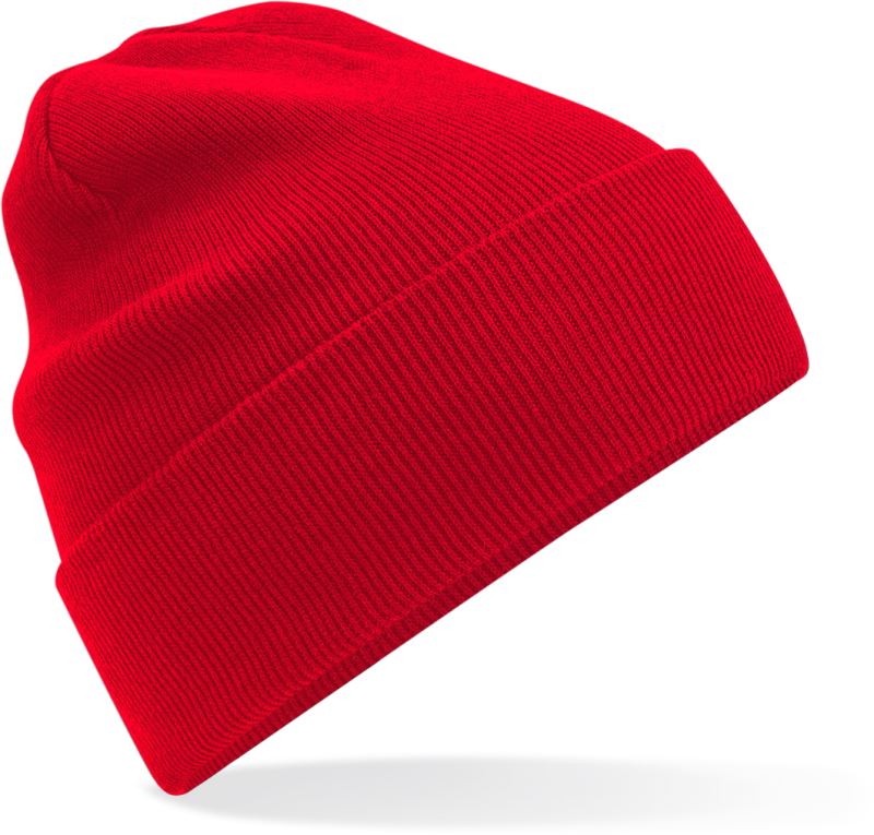 Levně Pletená čepice z bio bavlny - classic red