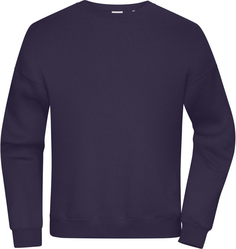 Levně Oversize mikina z bio bavlny - deep purple