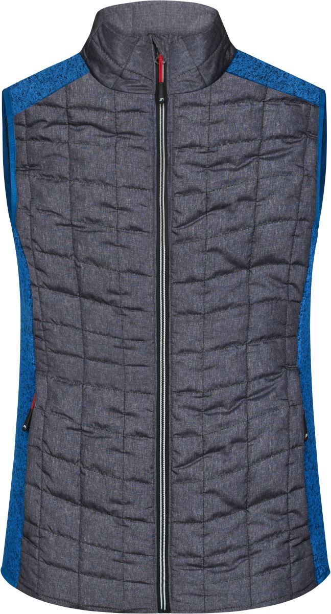 Dámská pletená hybridní vesta - royal melange/anthracite melange