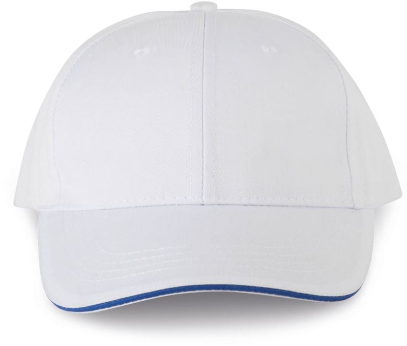 Levně 6 panelová kšiltovka - white/royal blue
