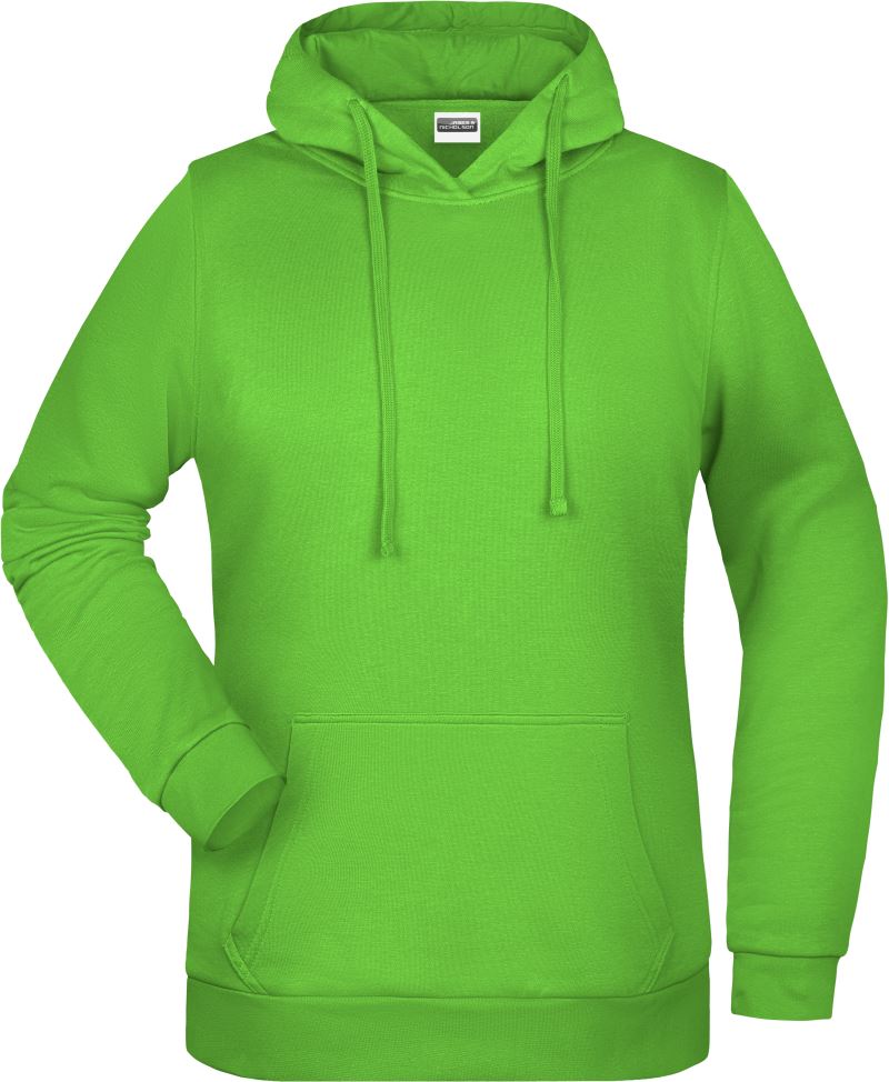 Dámská mikina s kapucí - lime green