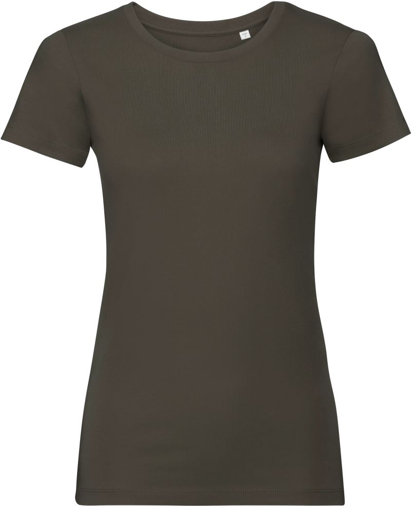 Levně Dámské tričko Pure Organic - dark olive
