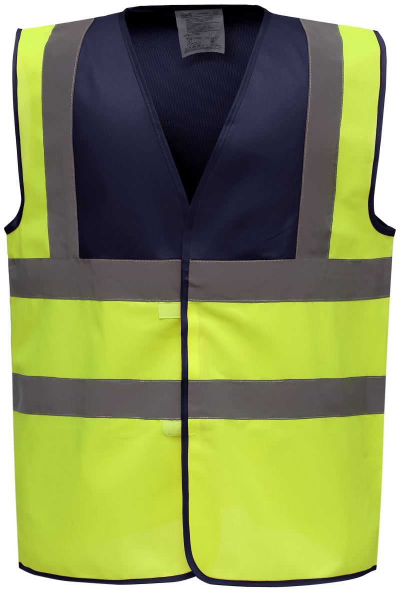 Levně Hi-Vis bezpečnostní vesta - navy/hi vis yellow