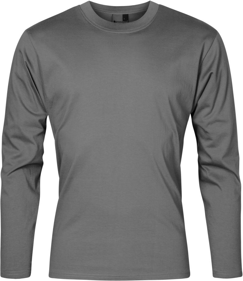 Levně Pánské prémiové tričko s dlouhým rukávem - steel grey
