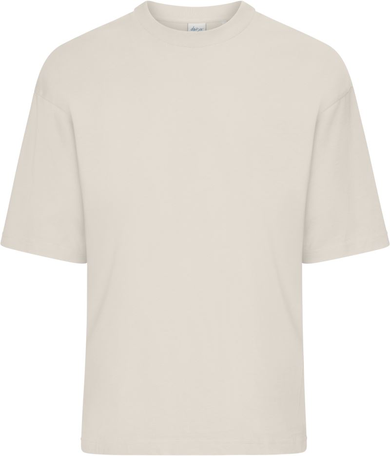 Levně Těžké bio oversize tričko - sandstone